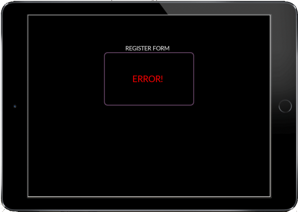 error register form