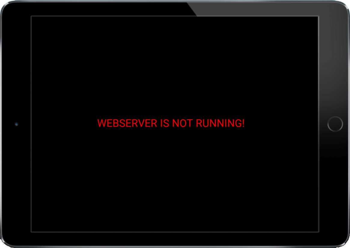 webserver is not running